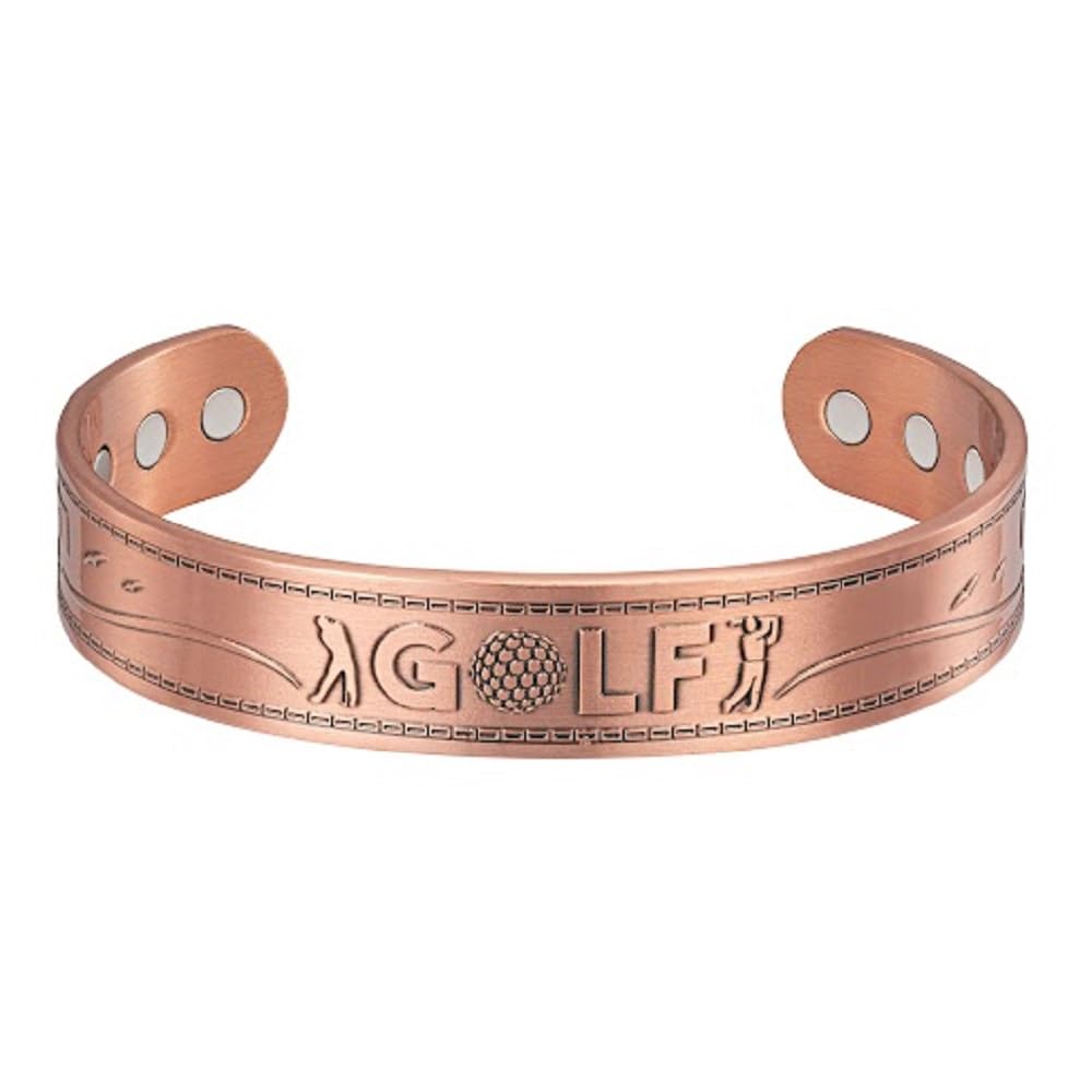 Willis Judd Mens Copper Bangle Golf Bracelet