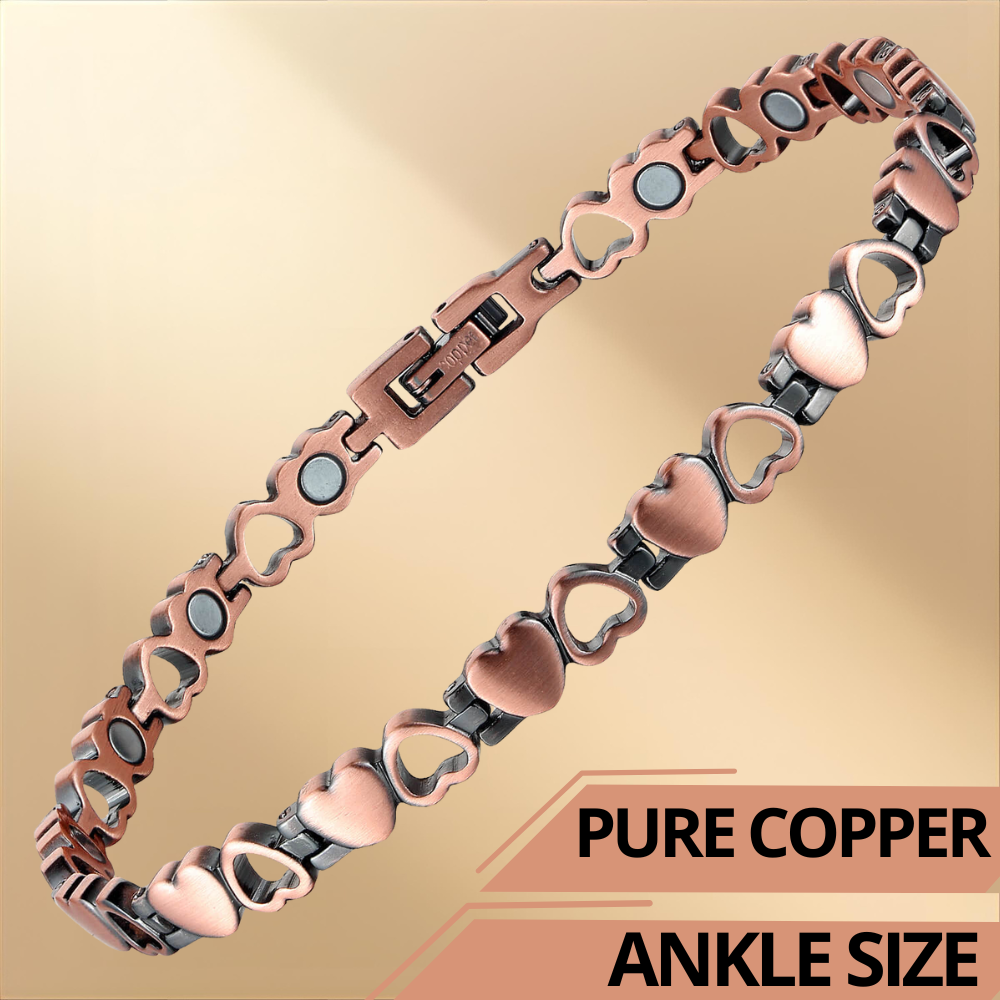Ladies Natural Copper Magnetic Therapy Anklet Bracelet