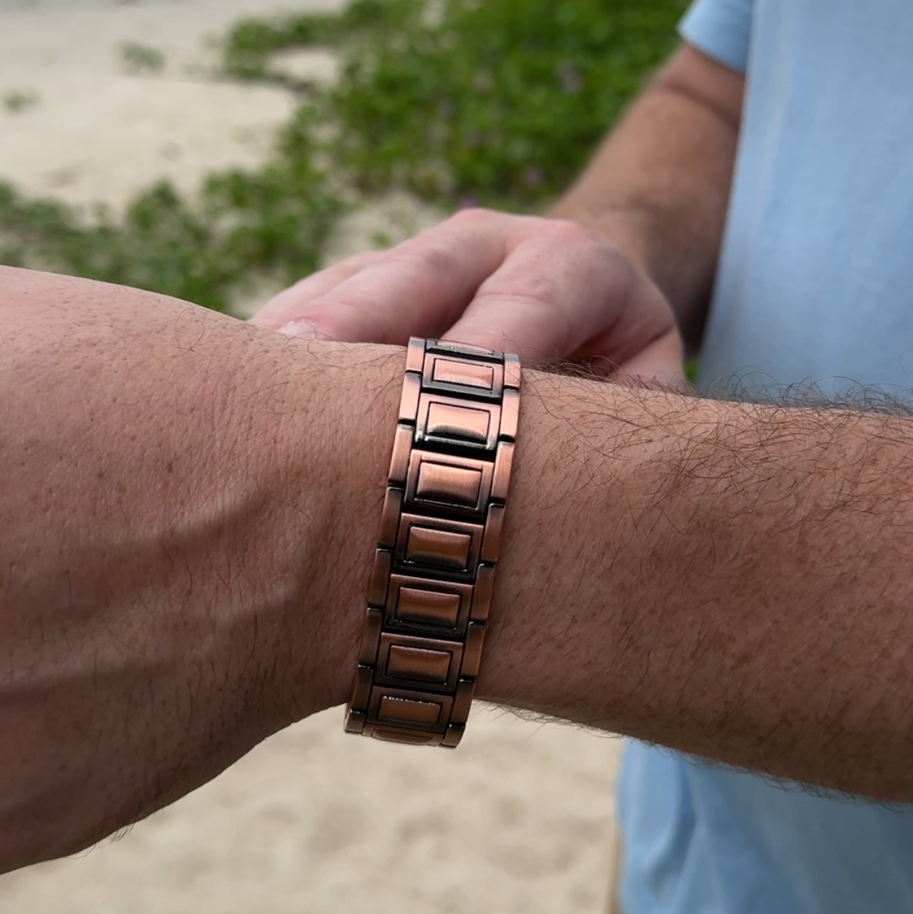 Mens Copper Magnetic Bracelet TRIPLE Power - Upgraded