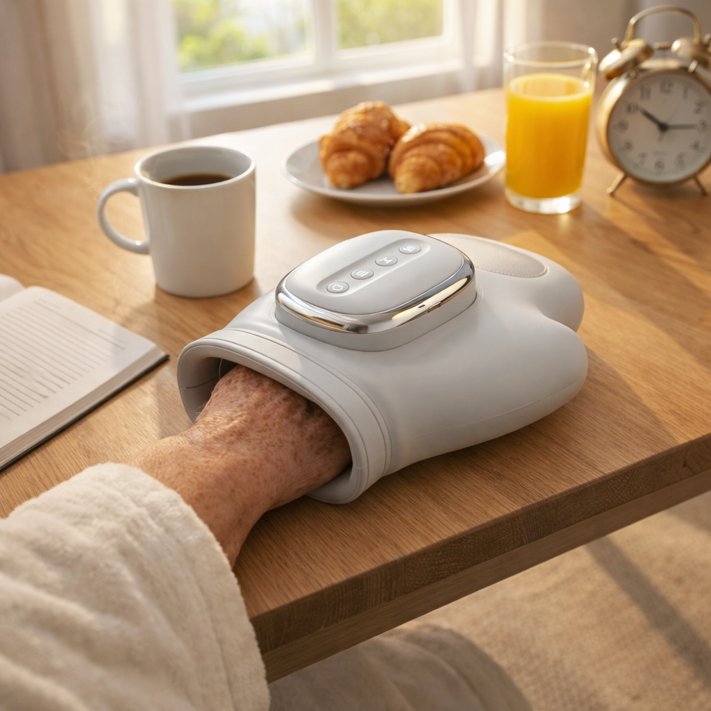 hand massager for stiff morning hands
