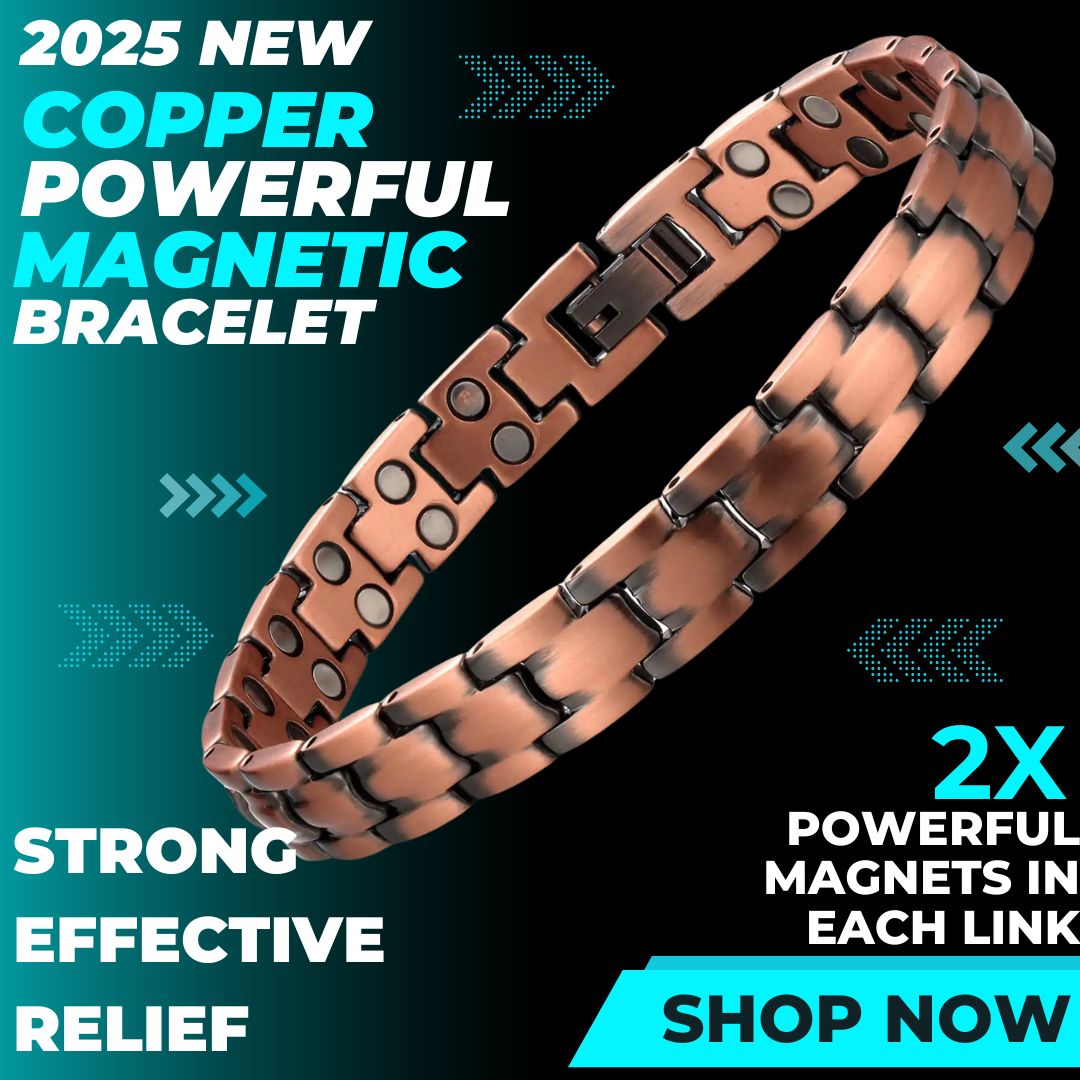 Ladies Copper Magnetic Bracelet NEW 2025 Model Double Strength