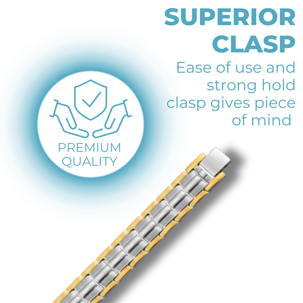 Mens Double Row Magnetic Bracelet