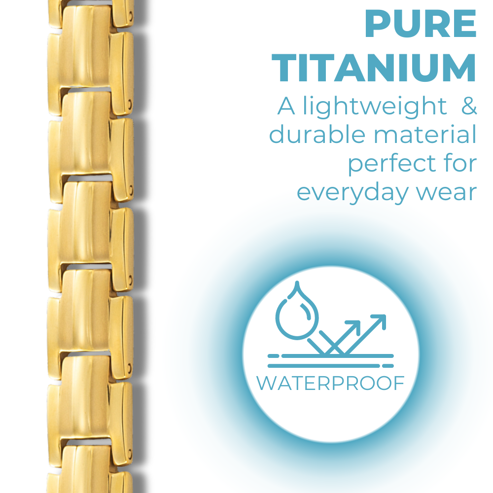 Ladies Double Row Titanium Magnetic Bracelet