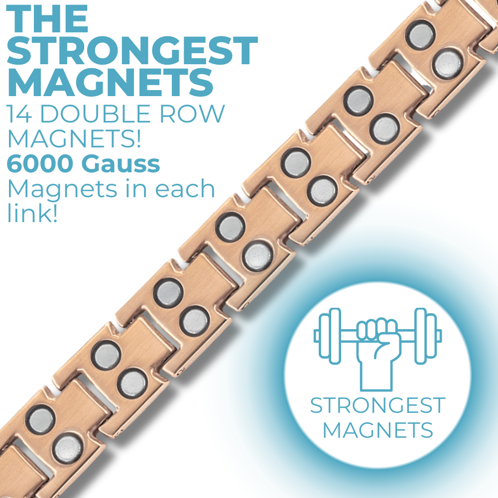 Ladies Double Row Magnetic Titanium Bracelet