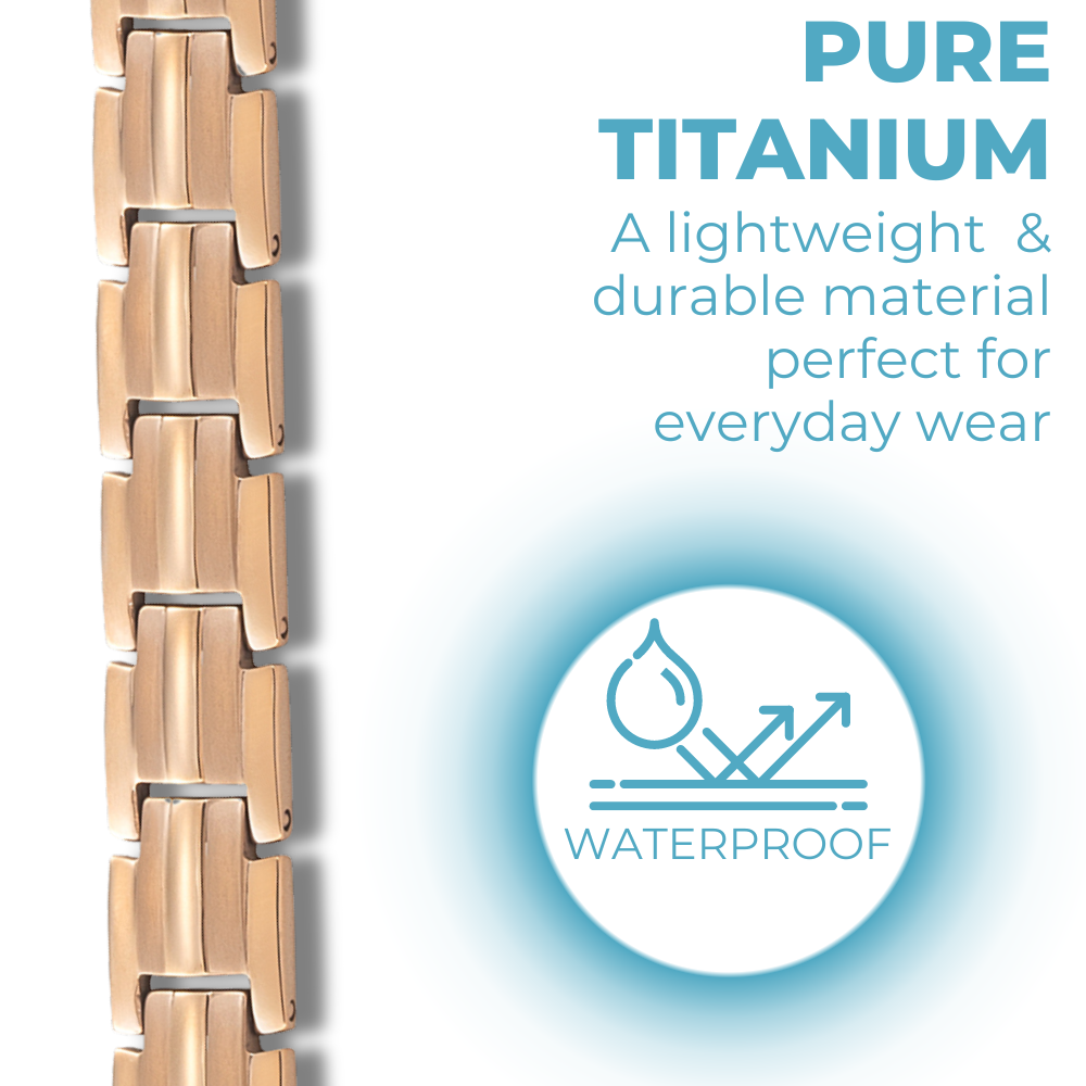 Ladies Double Row Magnetic Titanium Bracelet