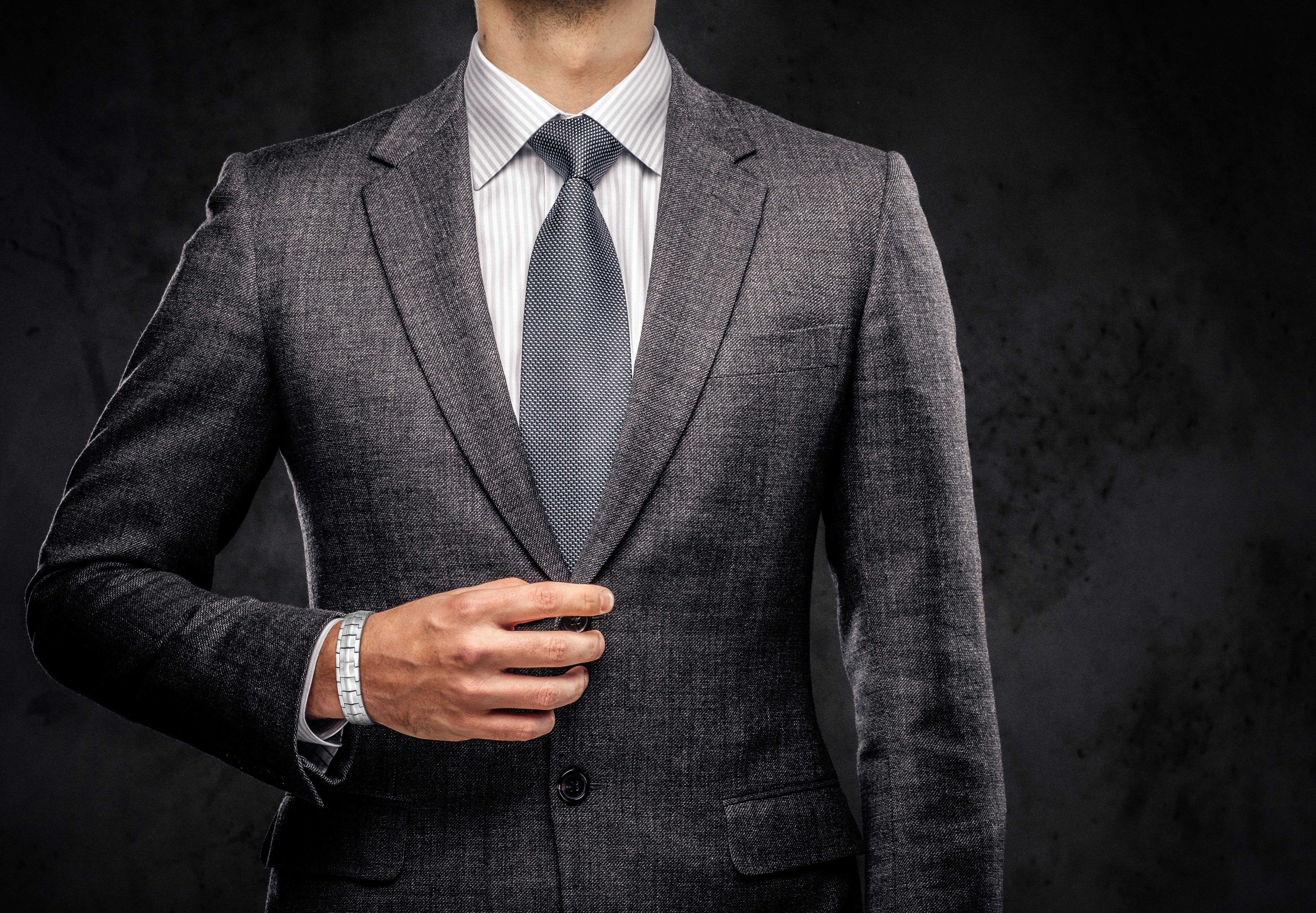 Mens Magnetic Bracelet Hi Power Double Magnets On Each Link Silver