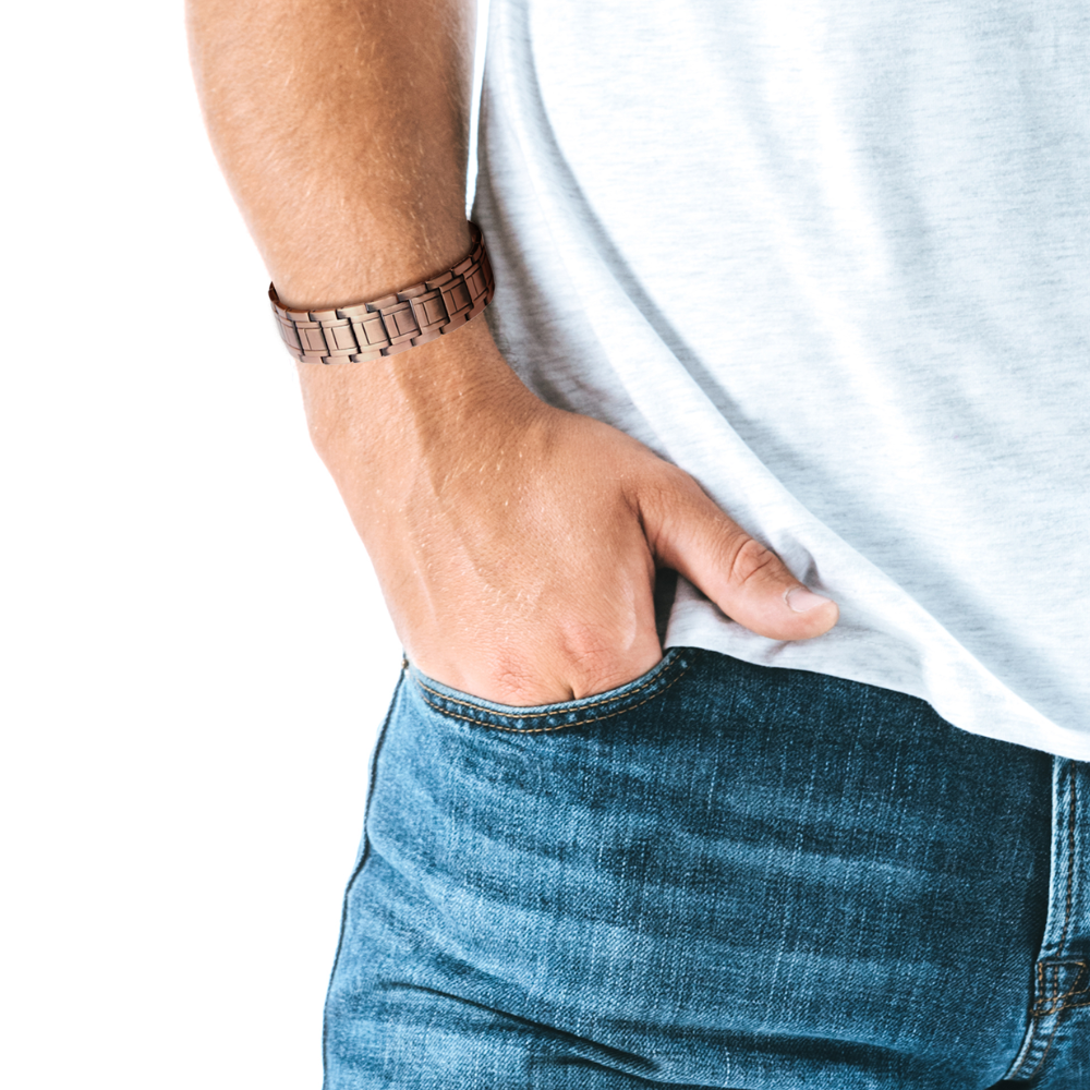 Mens Copper Magnetic Bracelet TRIPLE Power