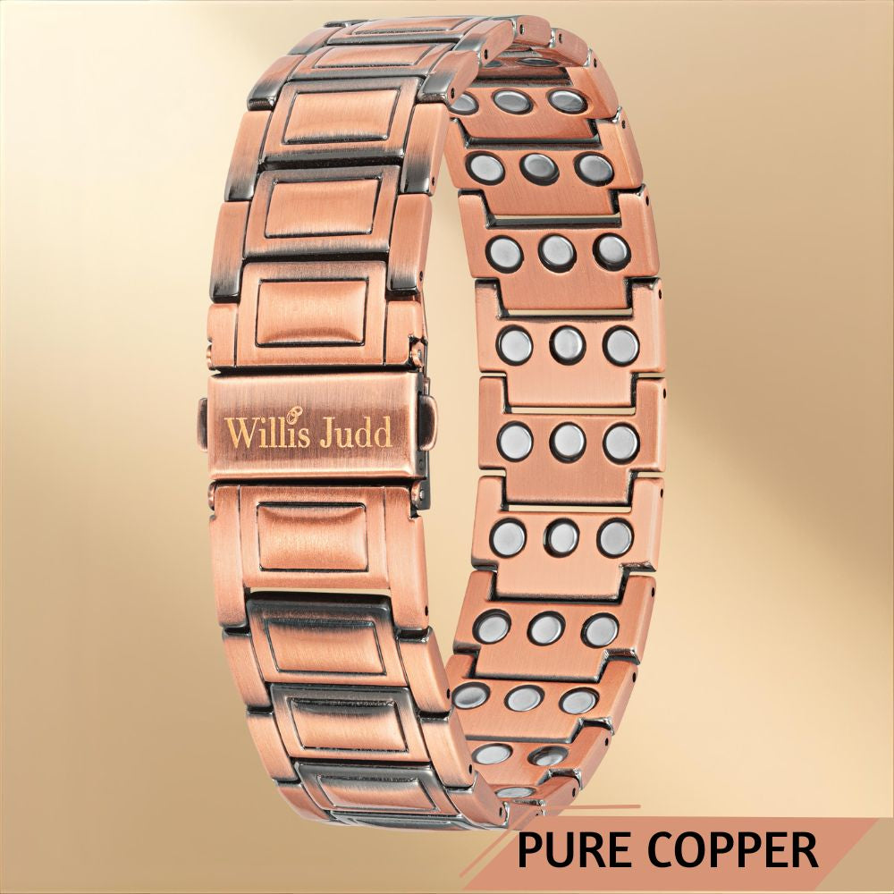Mens Copper Magnetic Bracelet TRIPLE Power