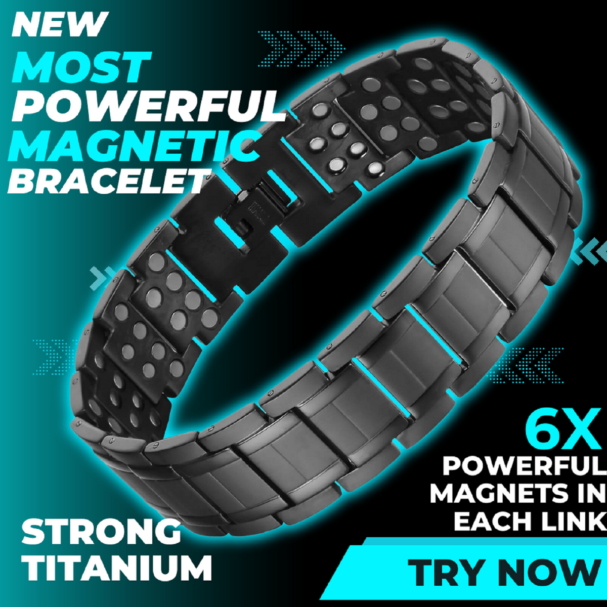 6-Magnet Titanium Bracelet & Red Light Therapy Wrap Set