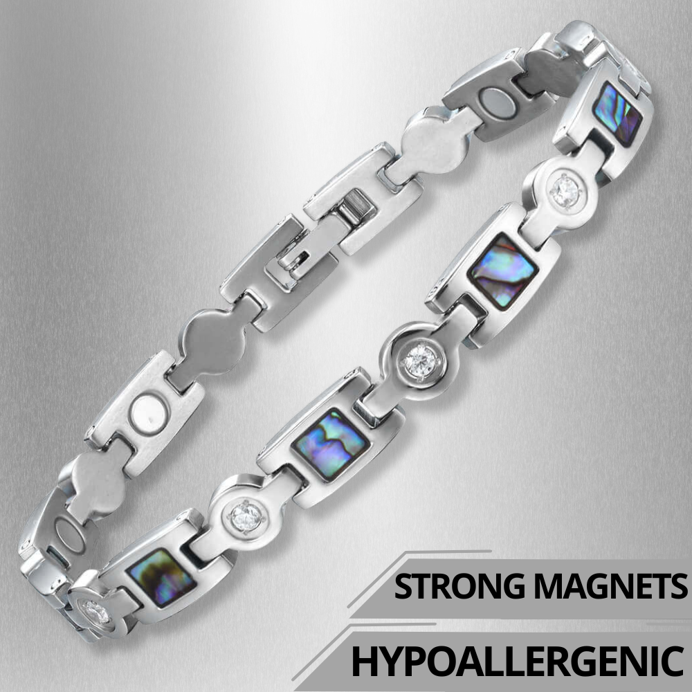 Ladies Magnetic Therapy Bracelet -Silver