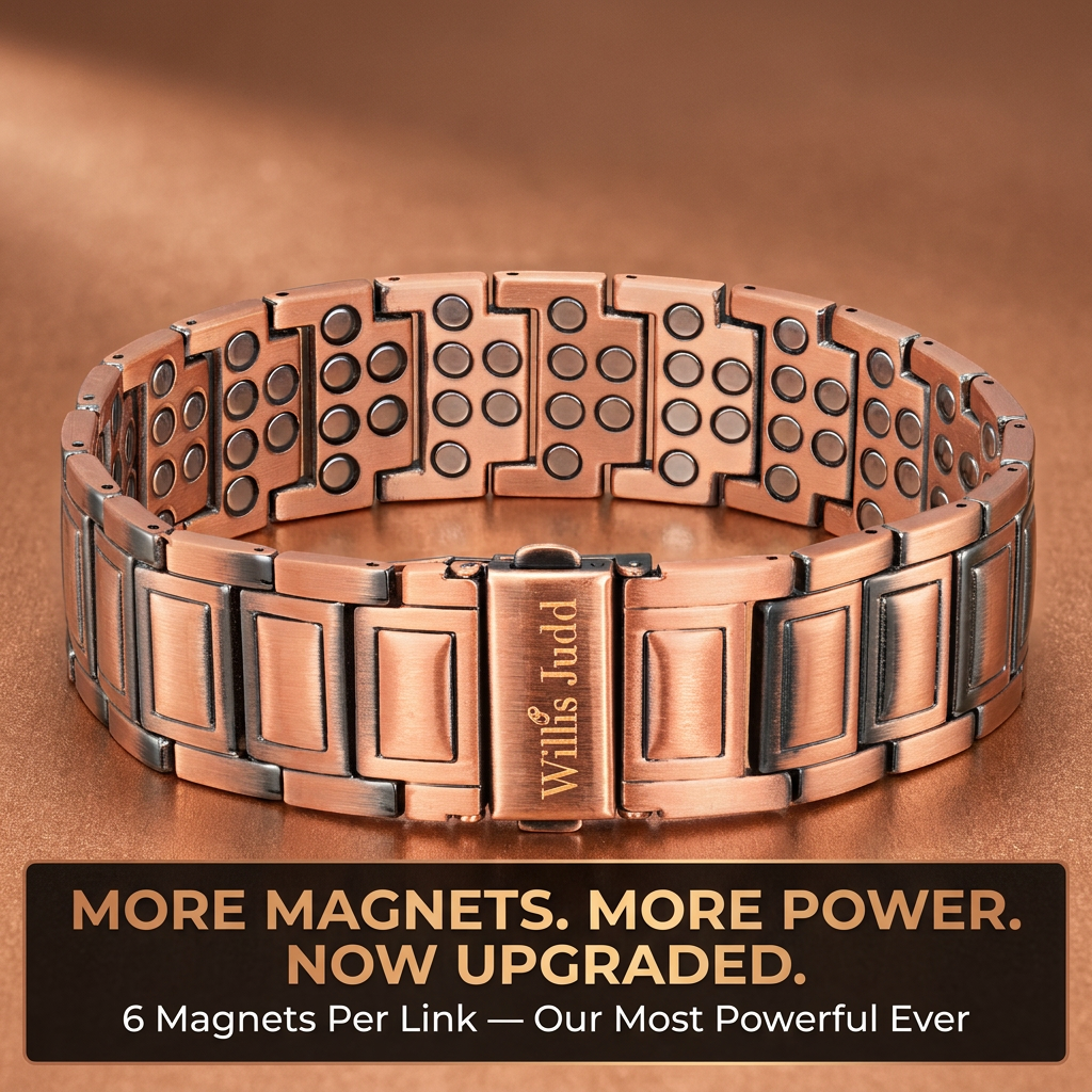 Mens Copper Magnetic Bracelet TRIPLE Power