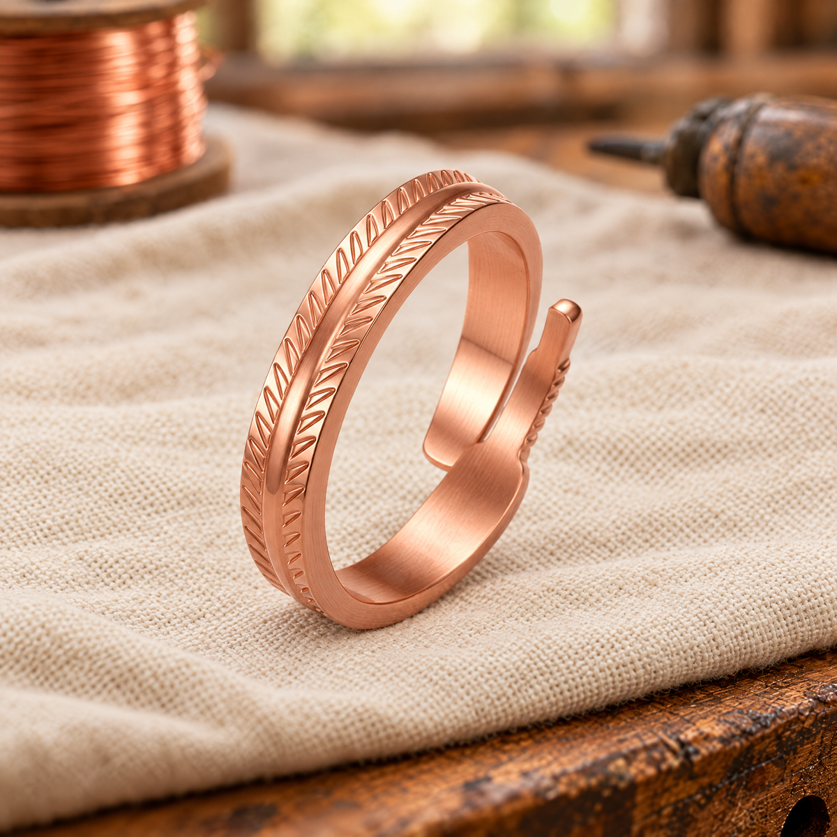 Arrow Copper Ring