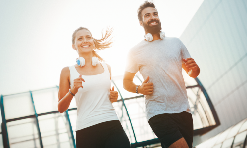 man and woman wearing magnetic bracelet