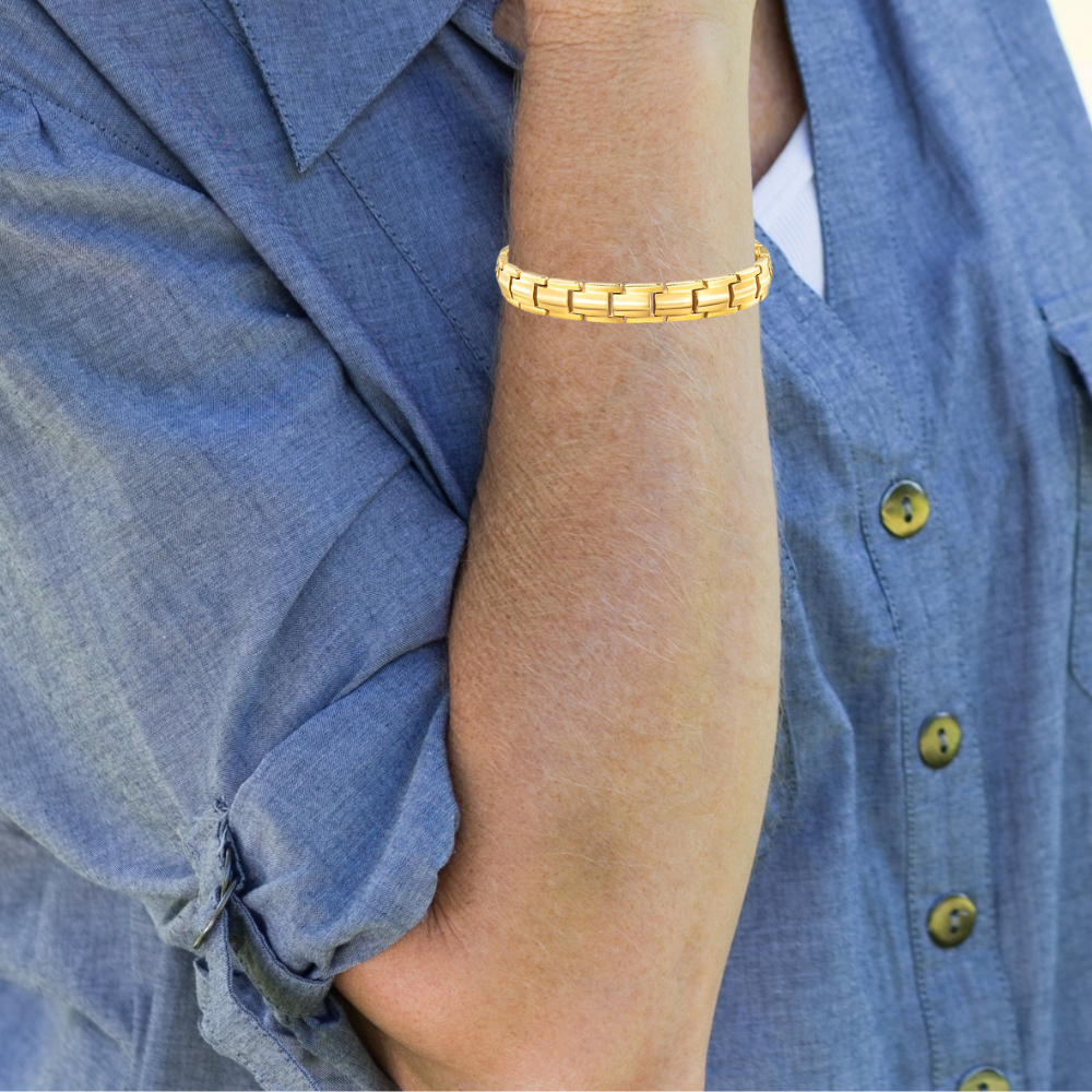 Ladies Double Row Titanium Magnetic Bracelet