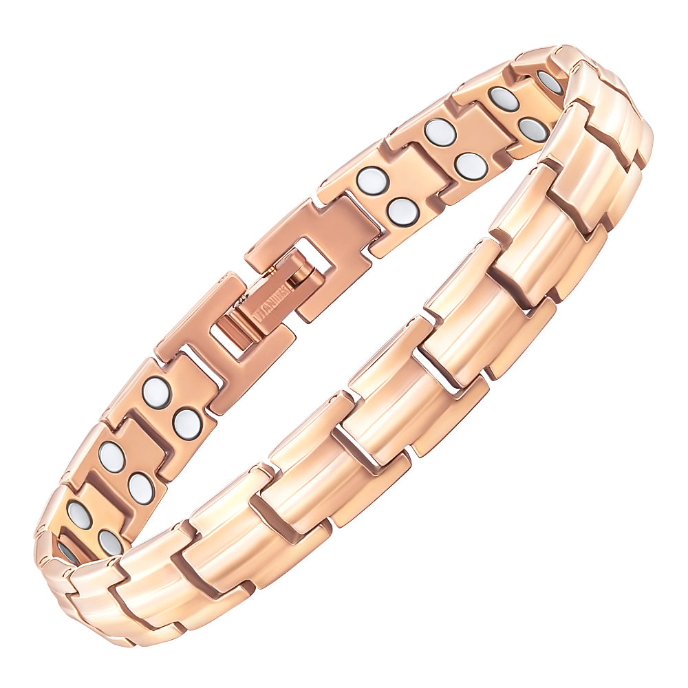 Ladies Double Row Magnetic Titanium Bracelet