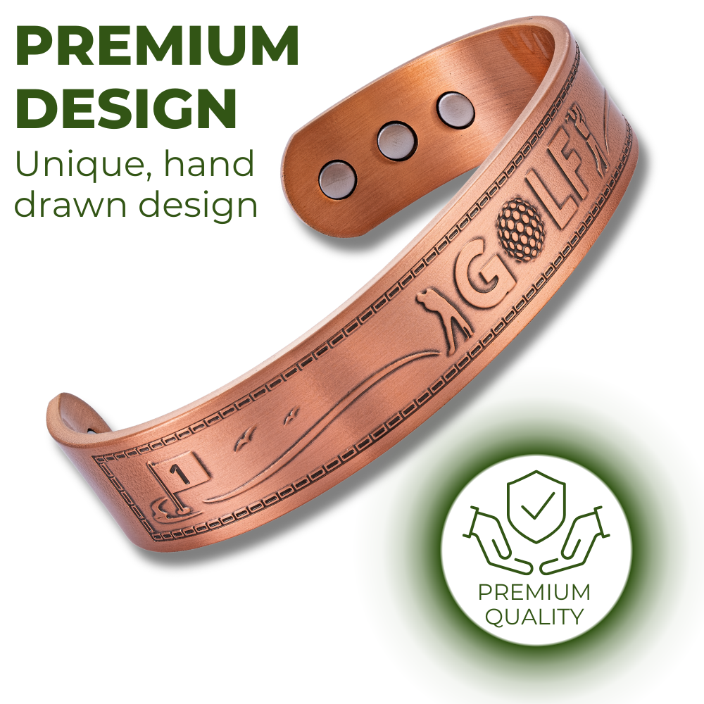 Willis Judd Mens Copper Bangle Golf Bracelet