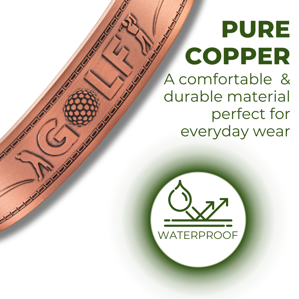 Willis Judd Mens Copper Bangle Golf Bracelet
