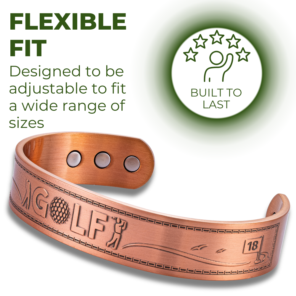 Willis Judd Mens Copper Bangle Golf Bracelet