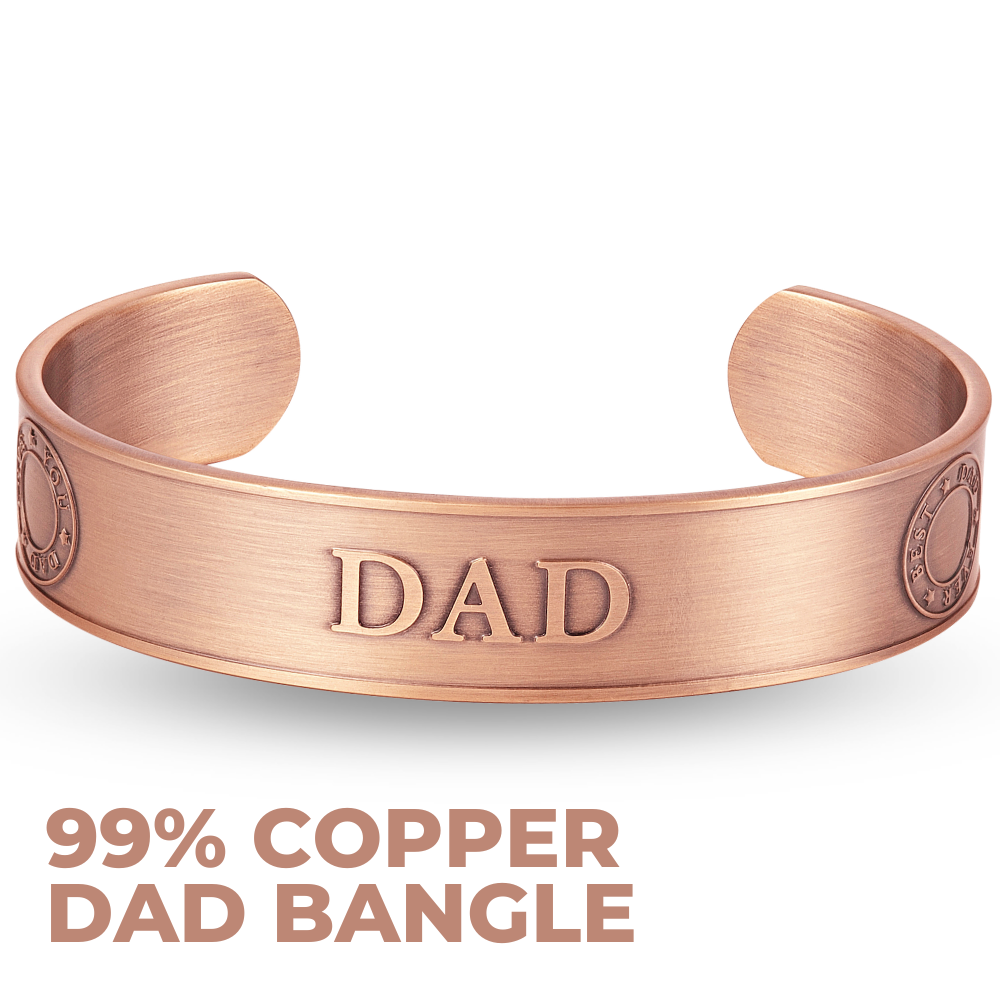 Willis Judd Mens Copper Bangle Love You Dad Design