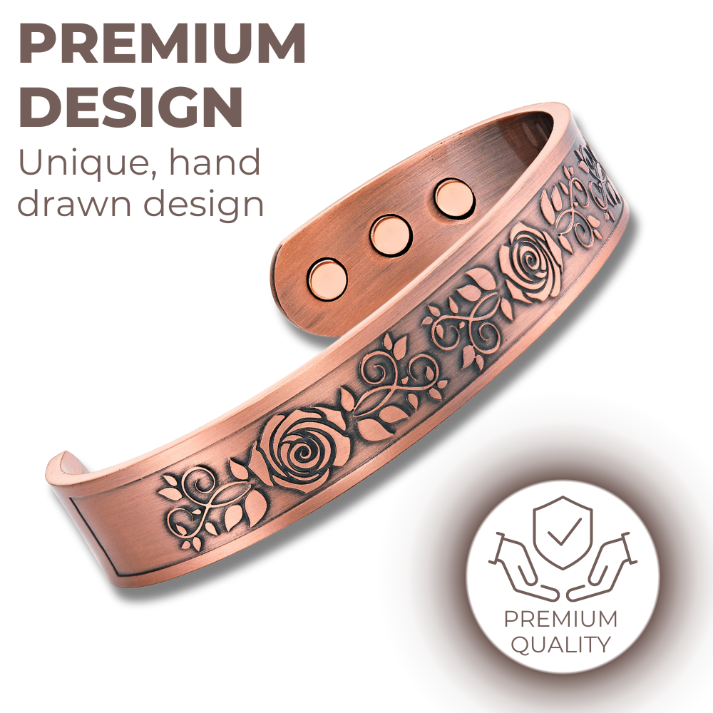 Willis Judd Mens Copper Wild Rose Bangle