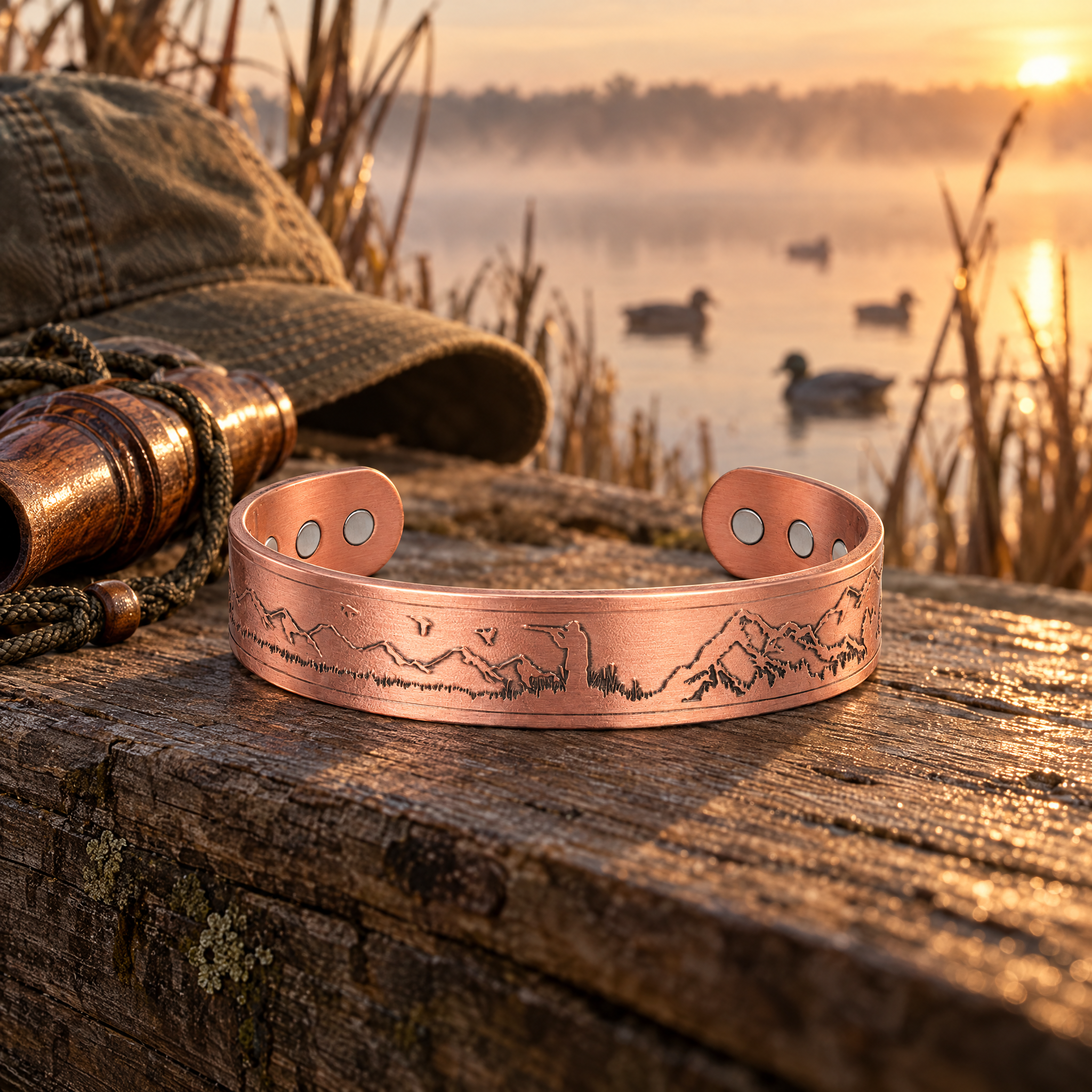 Willis Judd Mens Copper Bangle Hunter Bracelet