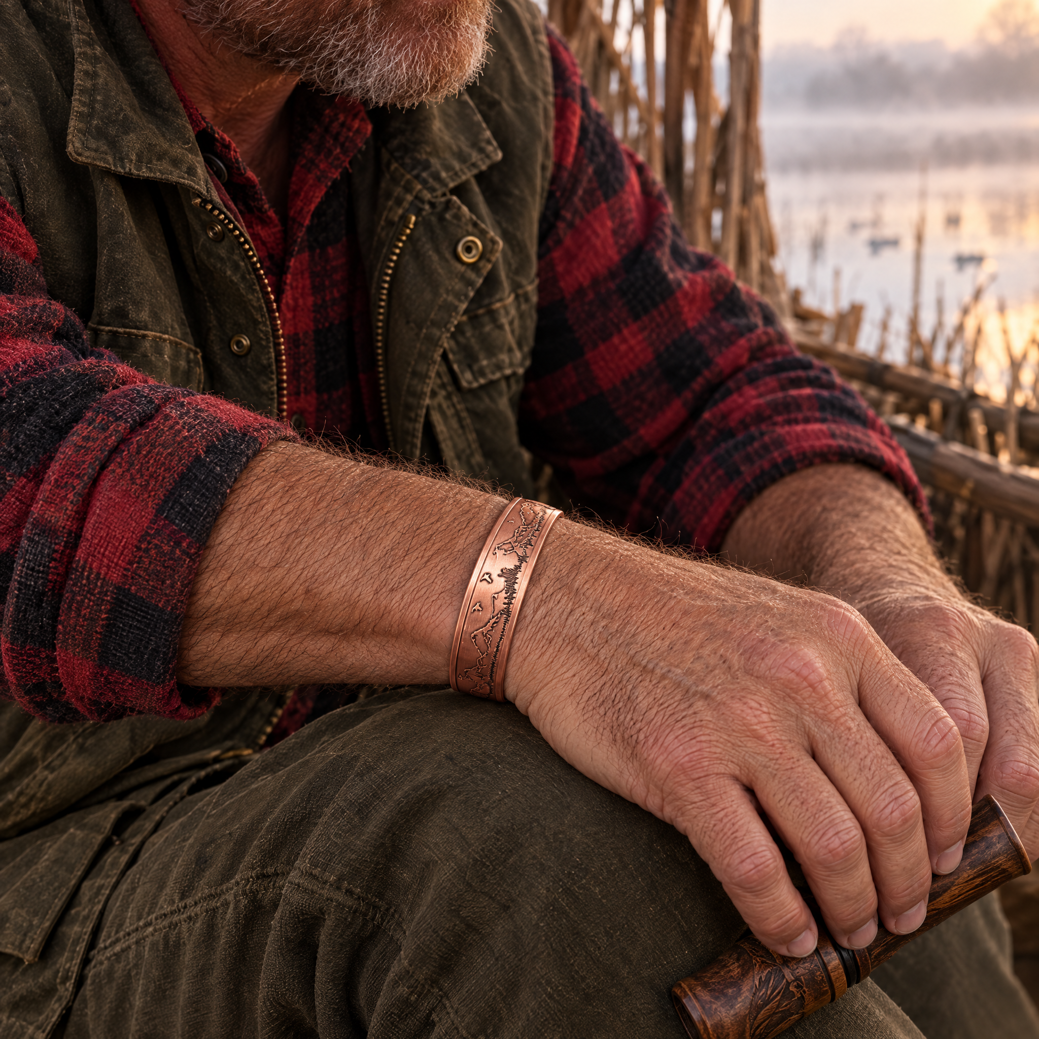 Willis Judd Mens Copper Bangle Hunter Bracelet