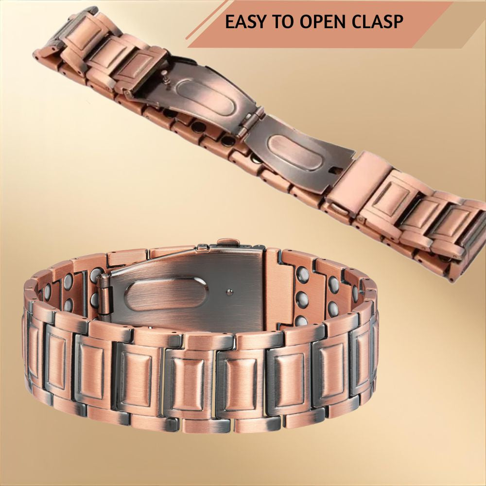 Mens Copper Magnetic Bracelet TRIPLE Power