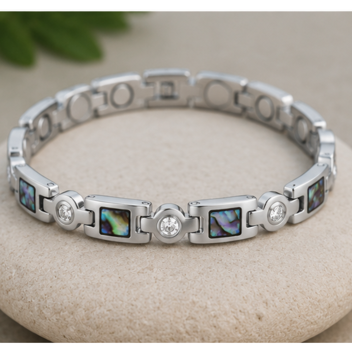 Ladies Magnetic Therapy Bracelet -Silver