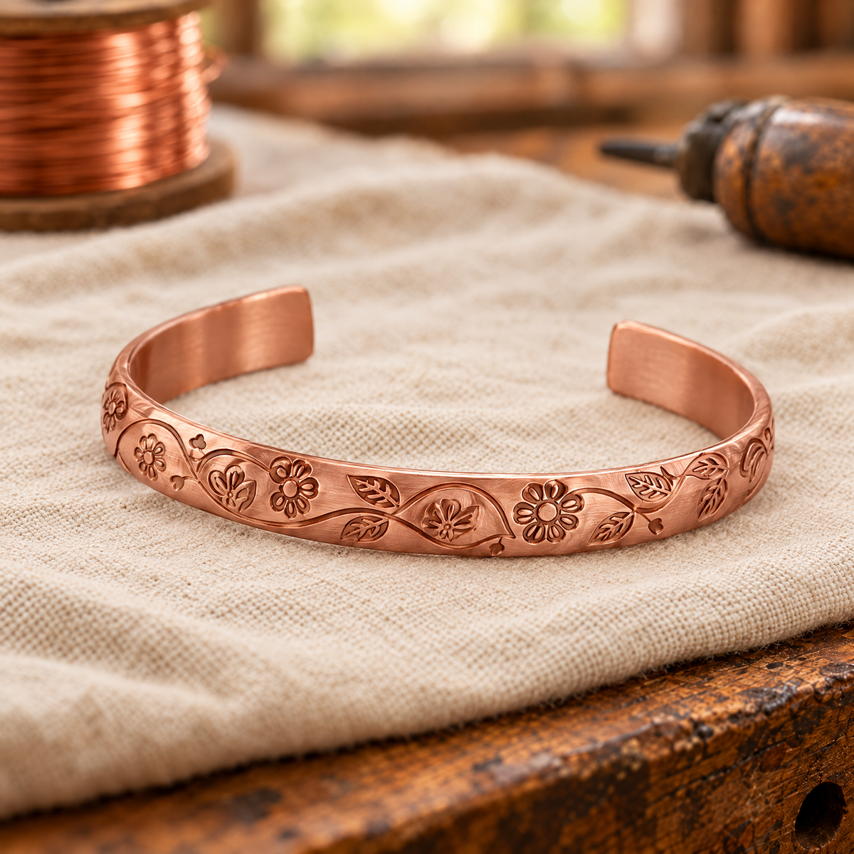 Posy Copper Cuff